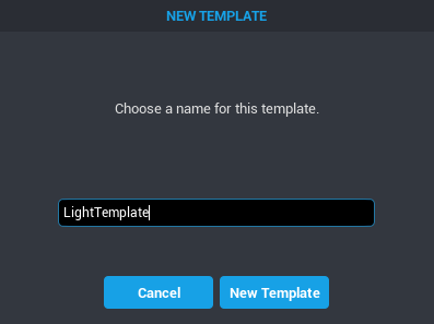 "Create New Template"